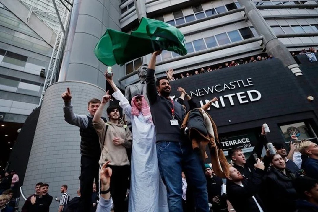 Newcastle United Fans Celebrating